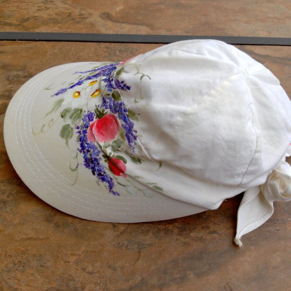 Floral Gardening Hat - Handmade - Picture 5 of 6